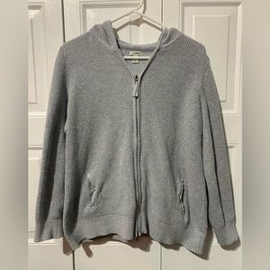 LL Bean Waffle Knit Zip Up Hoodie